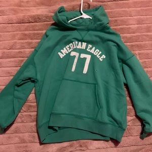 american eagle green hoodie.